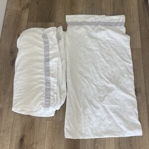 BOLL & BRANCH Organic Cotton Fair Trade Cal King Flat Sheet And King Pillow Case